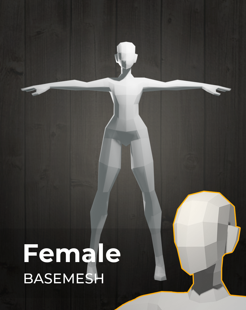 Female Basemesh for sculpting - UPDATED! preview image 1